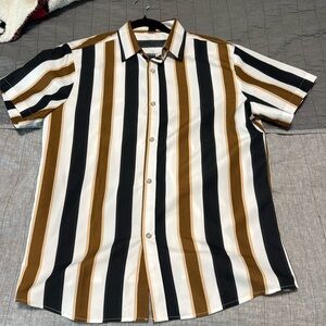 Stripped button down shirt size M